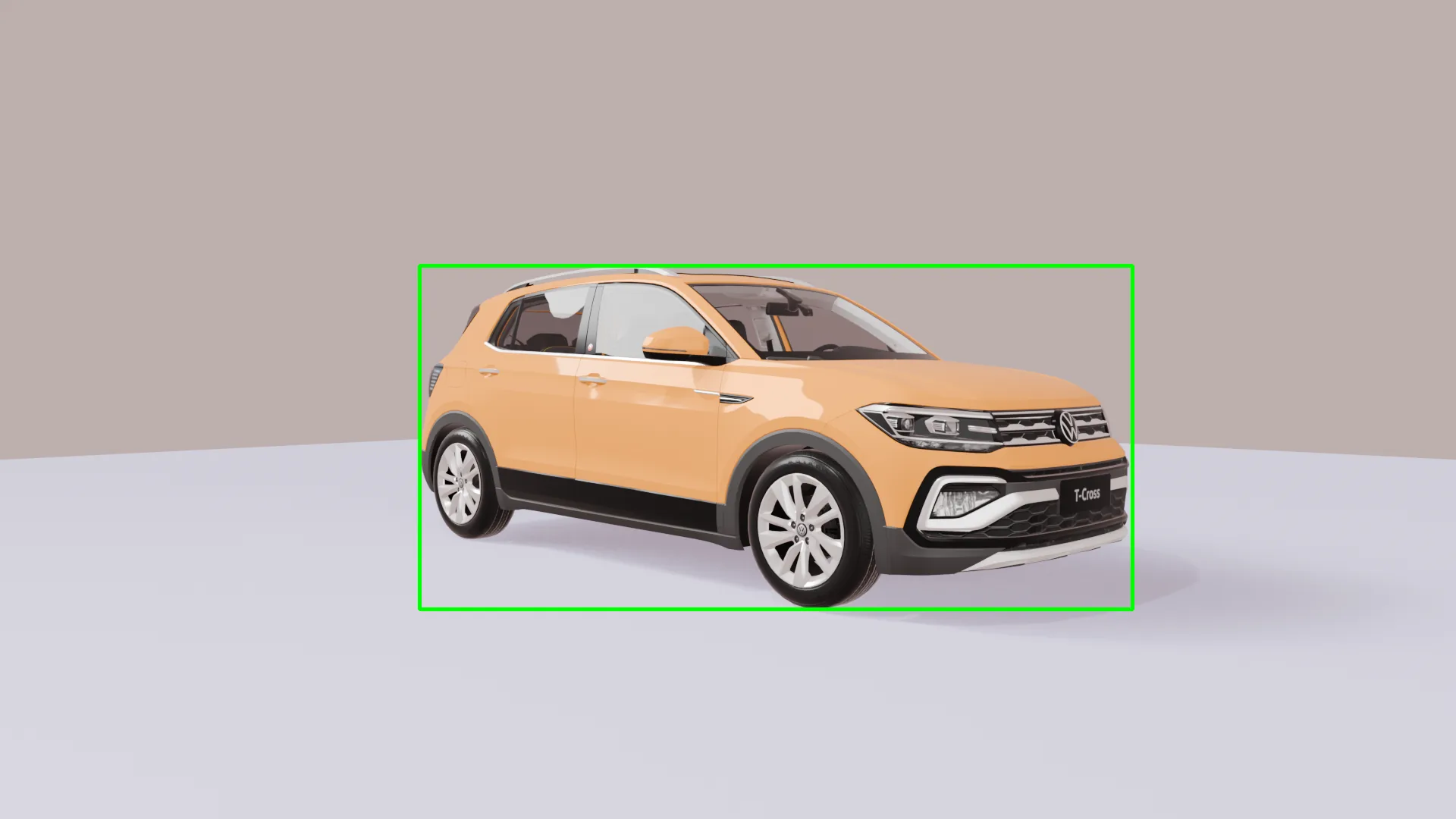 Vehicle with green YOLO 2D detection box